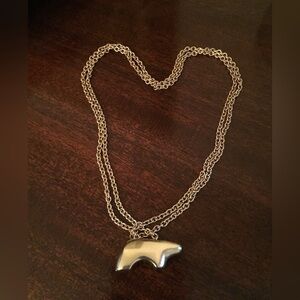 The Golden Bear Vail 14K Yellow Gold Papa Bear Pendant Necklace EUC Boxes